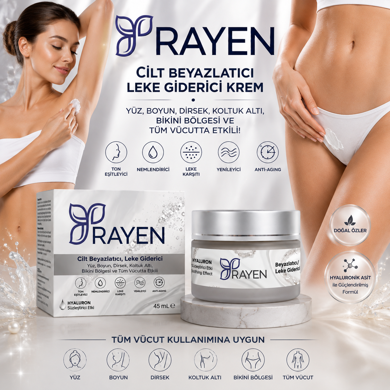 Rayen Cilt Beyazlatıcı ve Leke Karşıtı Krem