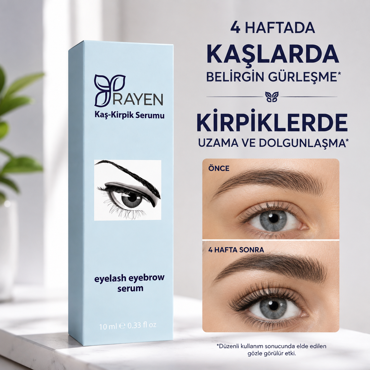 Rayen Kaş ve Kirpik Güçleştirici Serum