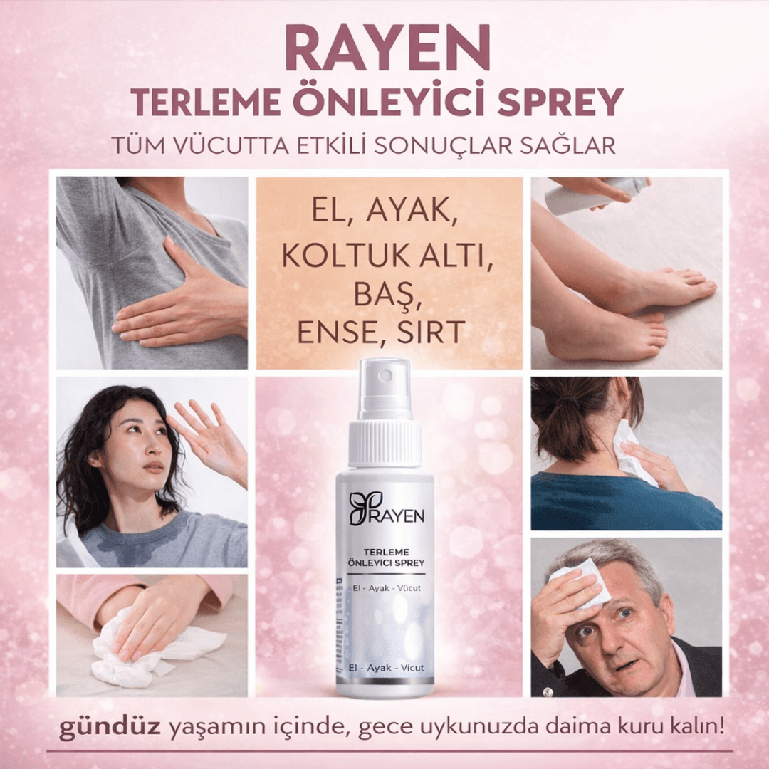 Rayen Terleme Önleyici Sprey 50ml El,  Ayak, Koltuk Altı ve Tüm Vücutta Etkili