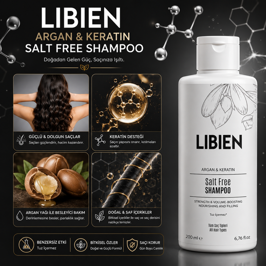 LIBIEN Argan & Keratin Shampoo 200 ML Saç Gürleştirici Şampuan