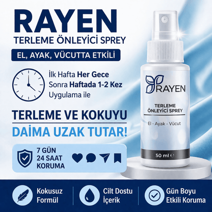 Rayen Terleme Önleyici Sprey 50ml El,  Ayak, Koltuk Altı ve Tüm Vücutta Etkili