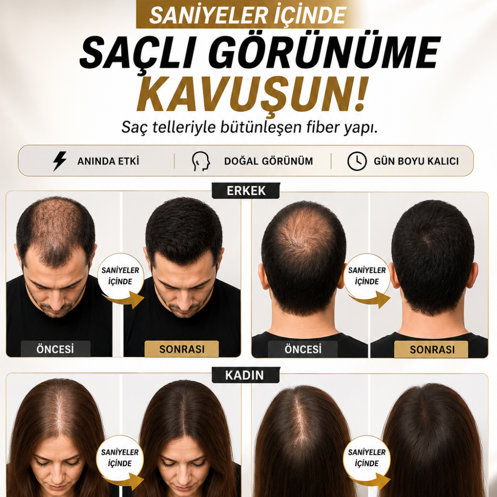 Anında Saç Dolgunlaştırıcı Doğal Fiber 50 Gram