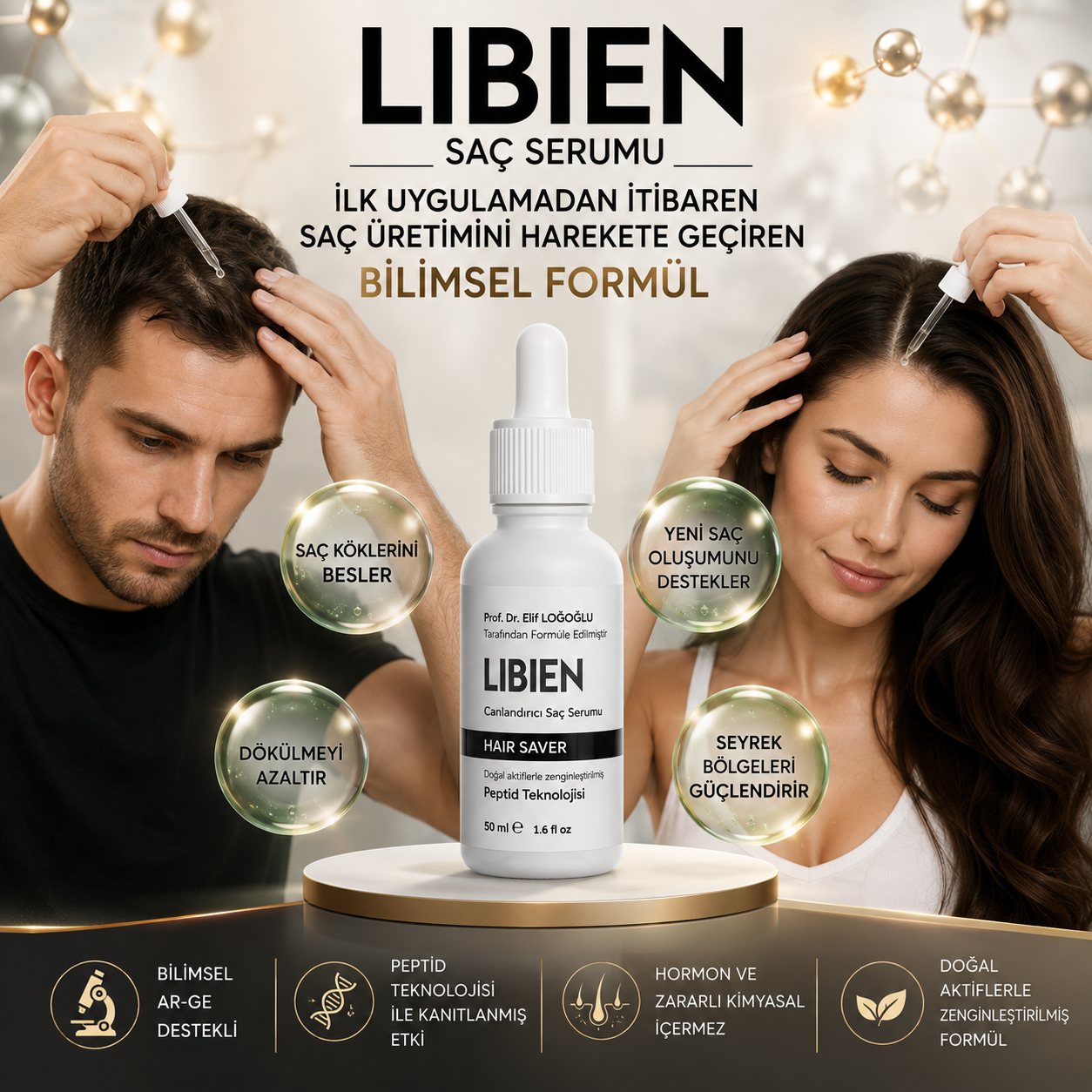 LIBIEN Saç Serumu Erkek ve Kadınlar İçin Güçlü Formül