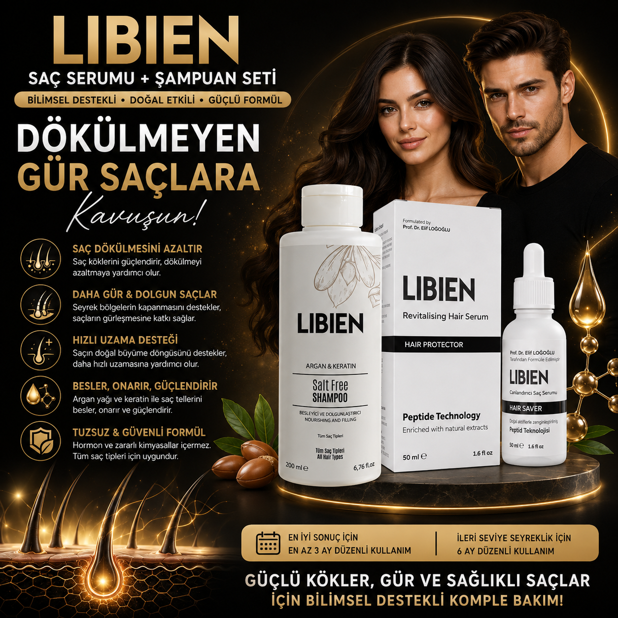 Libien Serum ve Şampuan Seti - Saçınız Cana Gelsin