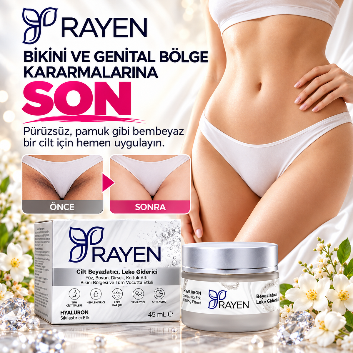 Rayen Cilt Beyazlatıcı ve Leke Karşıtı Krem