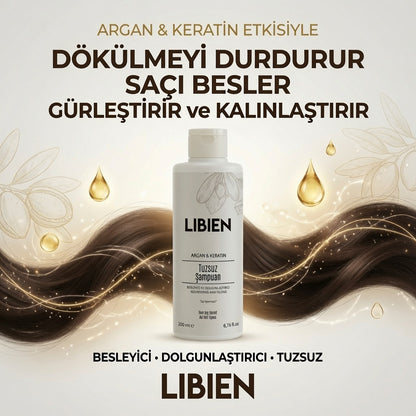 LIBIEN Argan & Keratin Shampoo 200 ML Saç Gürleştirici Şampuan