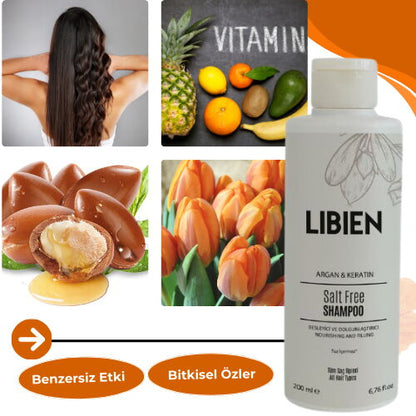 LIBIEN Argan & Keratin Shampoo 200 ML Saç Gürleştirici Şampuan