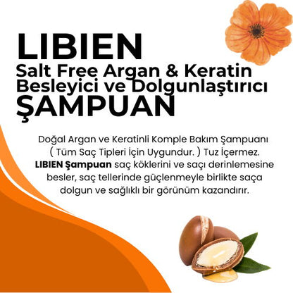 LIBIEN Argan & Keratin Shampoo 200 ML Saç Gürleştirici Şampuan
